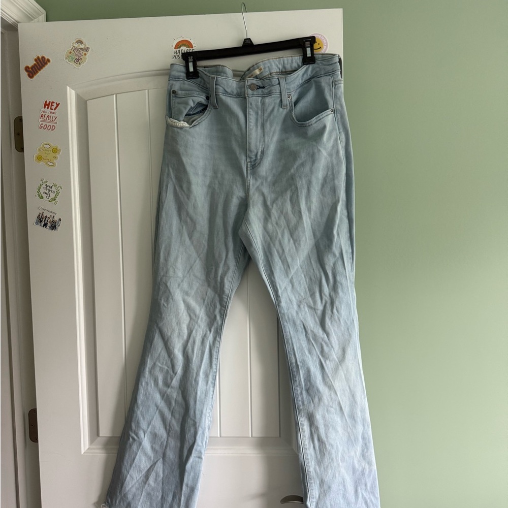 Levi's Blue Flare Wide Leg Denim